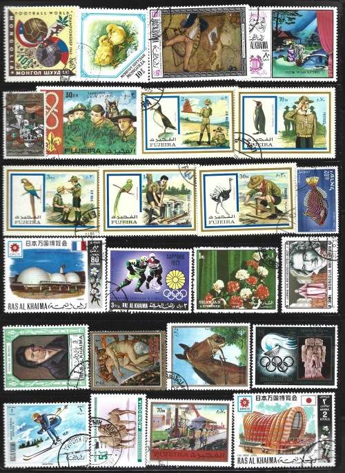 Asia and Middle East Selection Over 300 Complete/Part Used Sets Plus 2 Postal used covers FDC0281