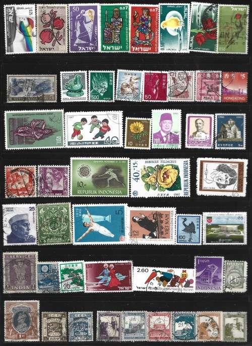 Asia and Middle East Selection Over 300 Complete/Part Used Sets Plus 2 Postal used covers FDC0281