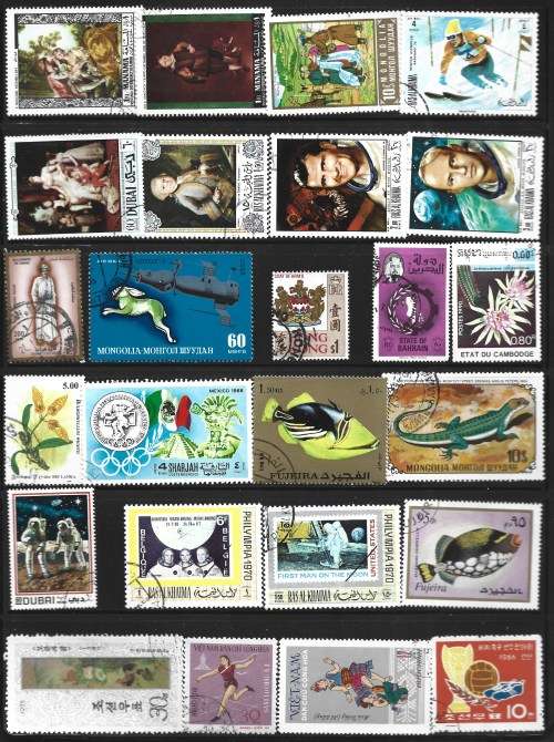 Asia and Middle East Selection Over 300 Complete/Part Used Sets Plus 2 Postal used covers FDC0281