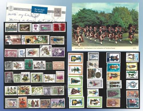 Uniforms and Traditional Costumes Thematical Selection MNH and Used PLUS Post Card Used PC0176
