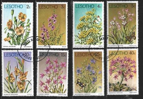 Lesotho 1978 Flowers of Lesotho Sc#246-53 Complete Used Set 1545