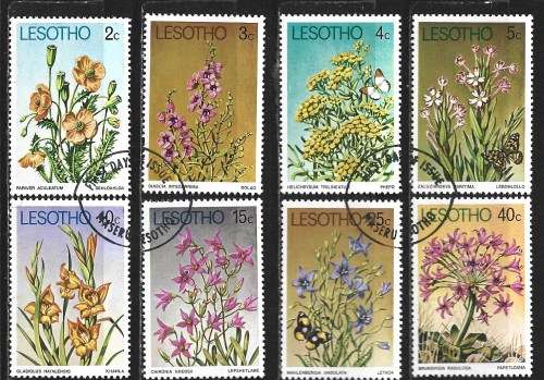 Lesotho 1978 Flowers of Lesotho Sc#246-53 Complete Used Set 1545