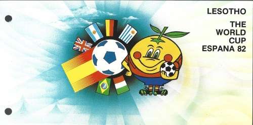 Lesotho 1982 Soccer/Football World Cup Complete Set Folder Pack Sc#363a-f Unmounted Mint FDC0223