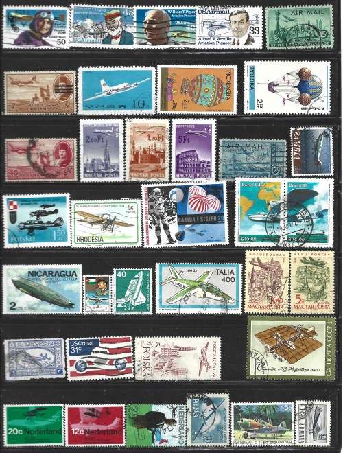 Aircrafts and Aviation Thematical Selection MNH and Used PLUS First Day Cover FDC0303