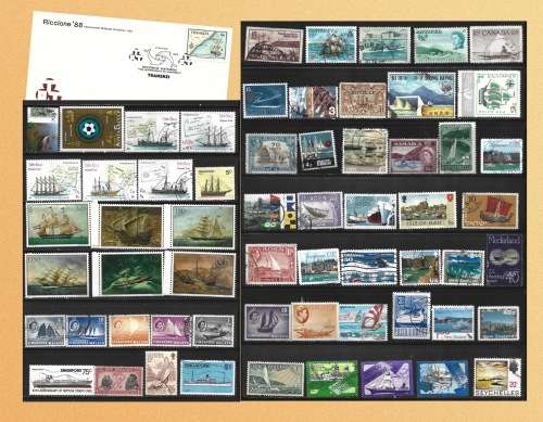 Ships Boats Sailing Vessels Theme Selection MNH and Used PLUS Used Posrcard FDC0371