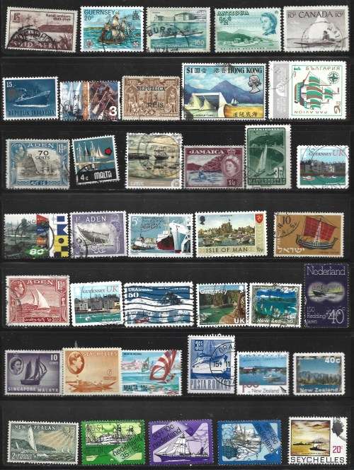 Ships Boats Sailing Vessels Theme Selection MNH and Used PLUS Used Posrcard FDC0371