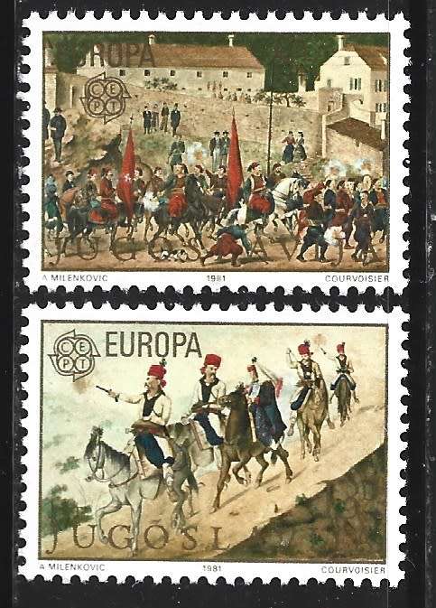 Yugoslavia 1981 Europa Paintings Sc#1528-9 Complete Unmounted Mint Set 1745