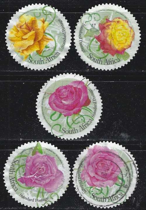 South Africa 2009 Roses Sc#1387-91 Complete Difficult To Get Postal Used 1547