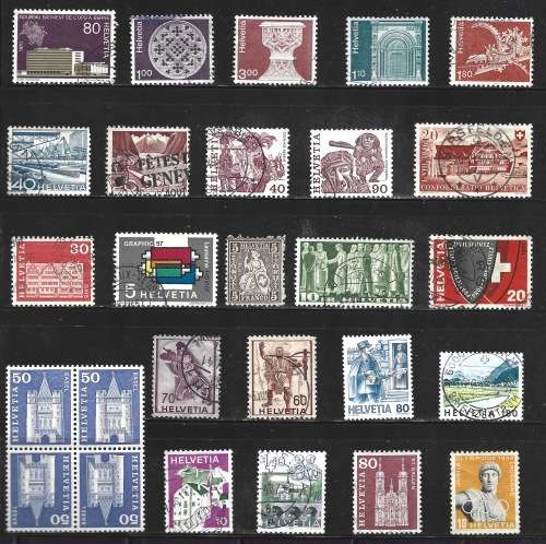 Switzerland Bulk Lot MNH teche-beche Block + Used stamps Postal Used Cover & First Day Cover FDC0264