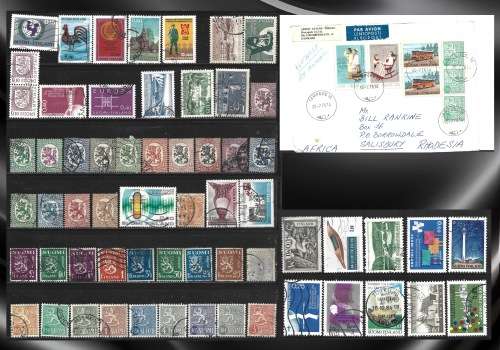 Finland Bulk Early to Modern Lot Used stamps Plus Postal Used Envelope FDC0293