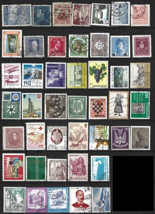 Europe Early Modern MNH MH MNG and Used Collection 350+ Postal Used Stamps 0033