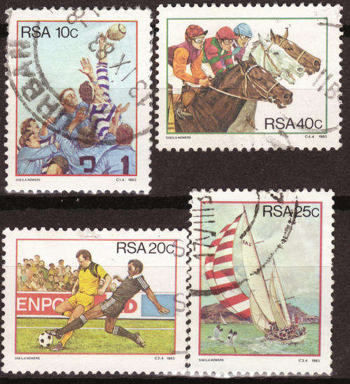 South Africa 1983 Sport Activities In South Africa Complete Postally Used Set 0808