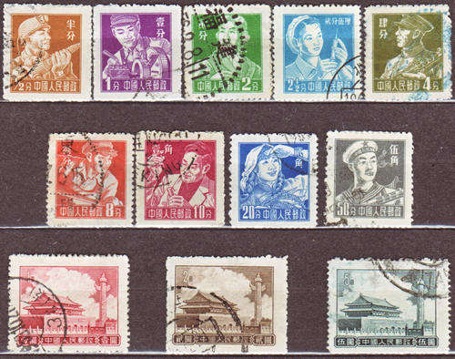 CHINA 1955 INDUSTRY AND WORKERS SHORT USED SET