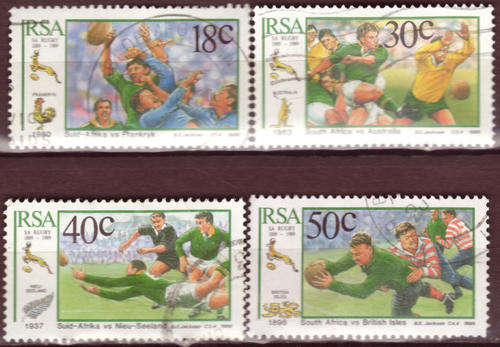 SOUTH AFRICA 1989 NATIONAL RUGBY BOARD CENTENARY COMPLETE USED SET