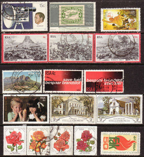 SOUTH AFRICA 1979 COMPLETE ISSUES OF THE YEAR 1979 COMPLETE POSTALLY USED