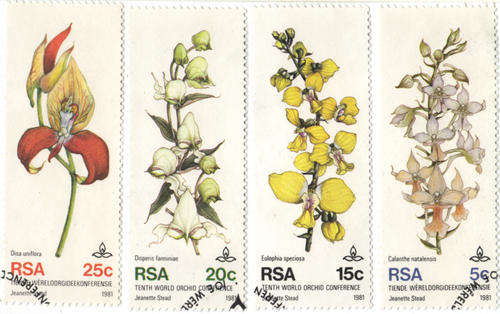 SOUTH AFRICA 1981 10th WORLD ORCHID CONF DURBAN COMPLETE SET USED