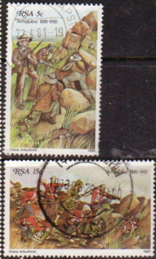 SOUTH AFRICA 1981 BATTLE OF AMAJUBA COMPLETE POSTALLY USED SET