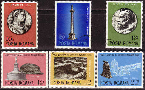 ROMANIA 1975 EUROPEAN ARCHITECTURAL HERITAGE YEAR COMPLETE USED SET