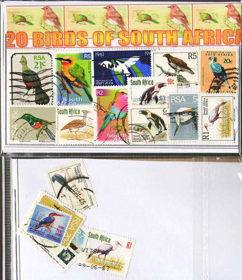 BIRDS OF SOUTH AFRICA 20 STAMPS CHARITY PACK USED