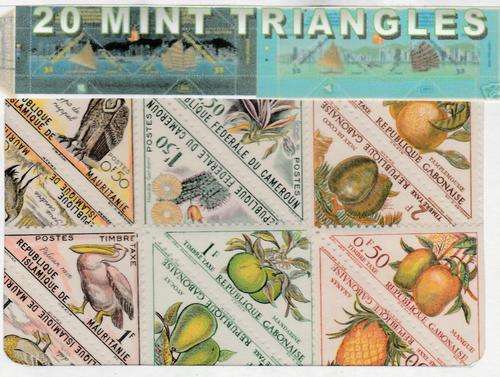 TRIANGLES 20 MINT CHARITY STAMP PACKET