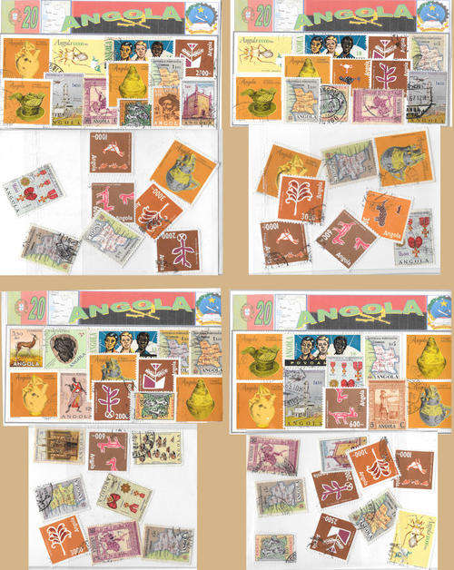 CHARITY STAMP PACKET ANGOLA 20 STAMPS USED