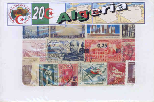 ALGERIA 20 USED STAMP PACKET FOR CHARITY