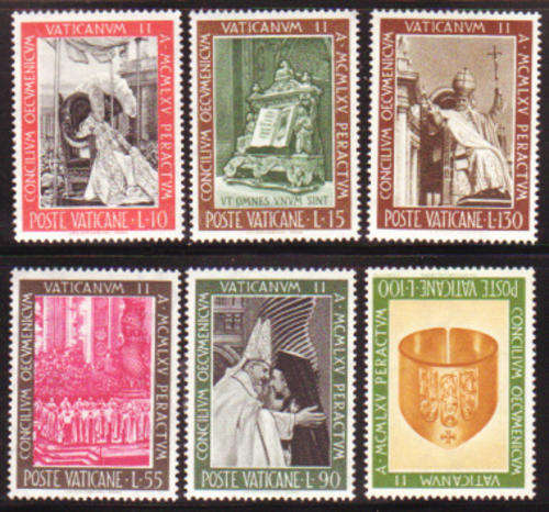 VATICAN 1966 - #439-44 COMPLETE UNMOUNTED MINT SET