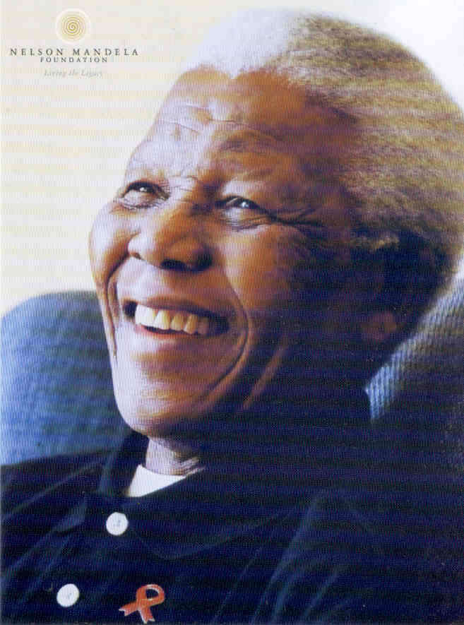 MANDELA COLOUR PHOTO CARD PRINT - POSTCARD SIZE