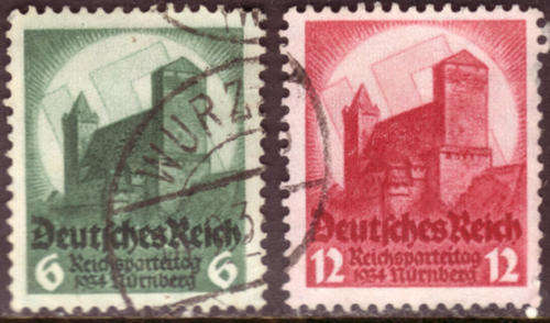 GERMANY REICH - 1934  - COMPLETE USED SET # 543-4