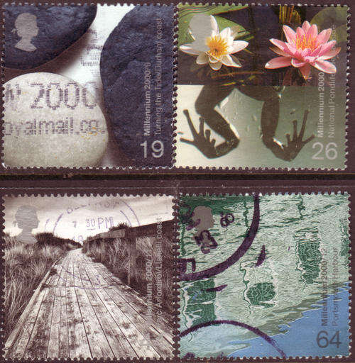 GB 2000 - MILLENNIUM PROJECTS 3rd SERIES WATER AND COAST - SG# 2134-7 COMPLETE POSTALLY USED SET