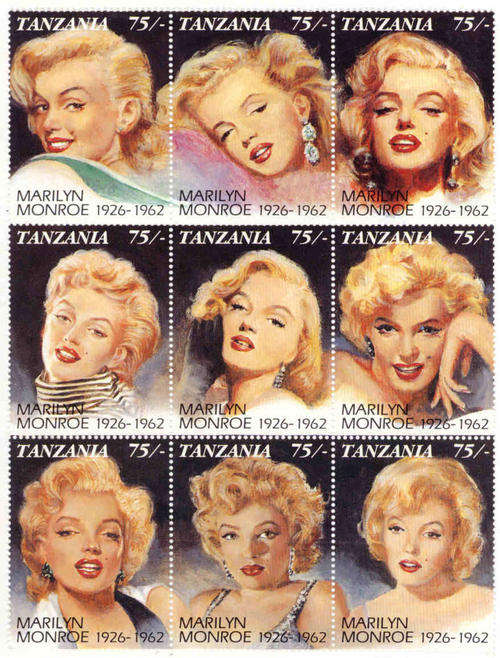 MARILYN MONROE UNMOUNTED MINT MINATURE SHEET-TANZANIA MS# 1135