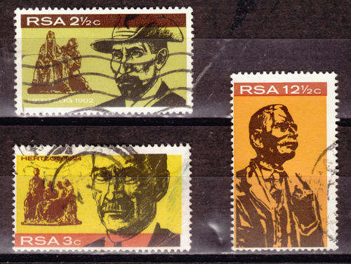 SOUTH AFRICA 1968 INAUGURATION OF HERTZOG MONUMENT BLOEMFONTEIN COMPLETE POSTALLY USED SET