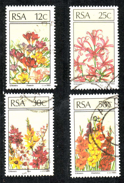 SOUTH AFRICA 1985 FLORAL EMIGRANTS USED SET