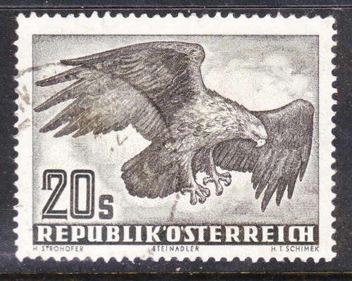 AUSTRIA 1950 GOLDEN EAGLE (AIR SET) SINGLE STAMP USED