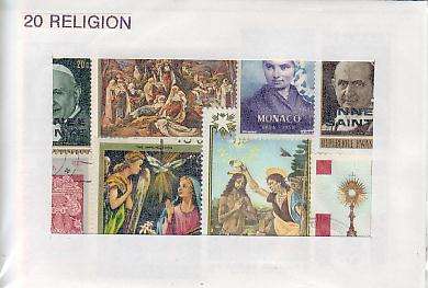 RELIGION 20 USED  - STAMP PACKET FOR CHARITY