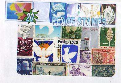 PEACE 20 USED  - STAMP PACKET FOR CHARITY