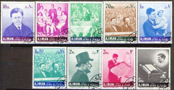 Ajman 1967 Jf Kennedy Complete Cto Used Set 0559
