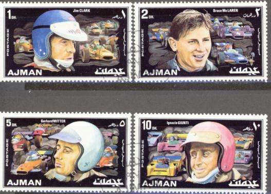 SPORTS - CHAMPION RACING CAR DRIVERS CTO USED SET - AJMAN