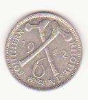 Rhodesia southern 1942 six pence