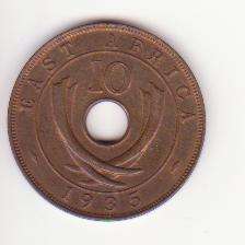 East africa 1935 10cents