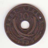 East africa 1925 10cents