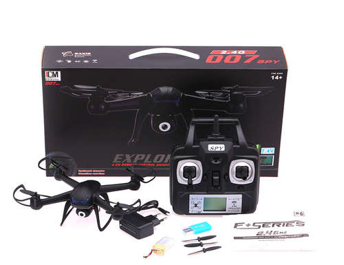 "Local Stock" DM007 Quadcopter with HD Camera - Black - Free Shipping