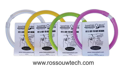 4 x Sanitise-O-Rings - The gym is open! Have sanitiser with you when you work out!