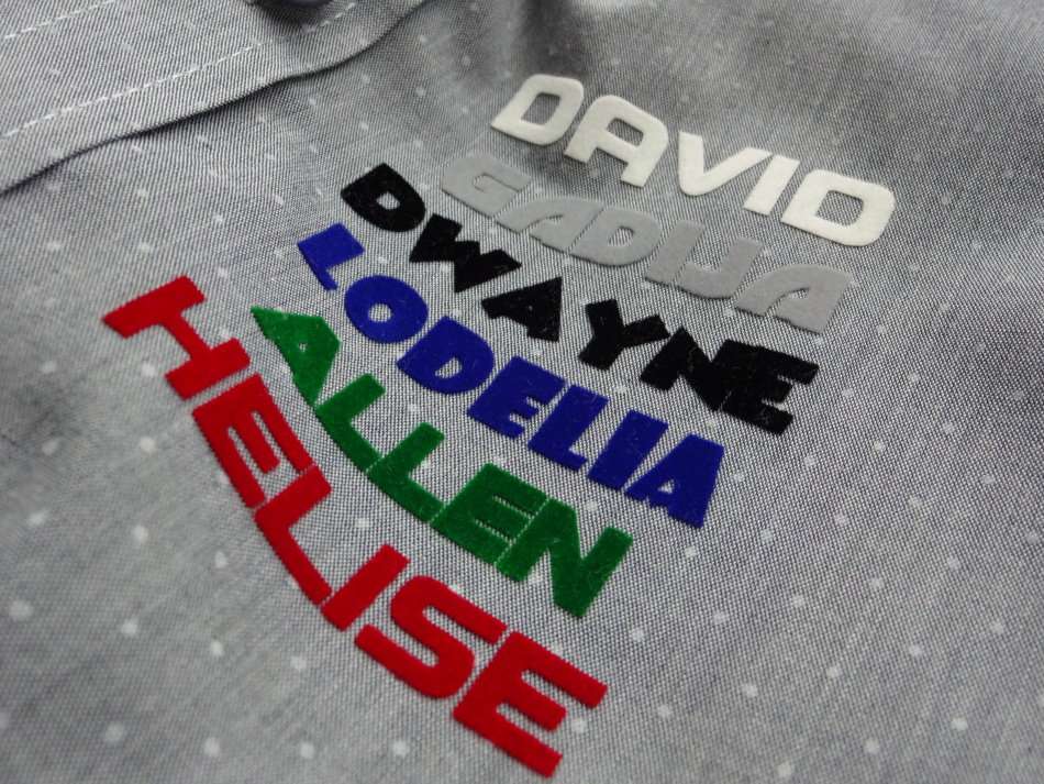 Iron-on Velvet (Tubitherm) Heat-transfer Name Tags/Labels - (Single Template/30 names)