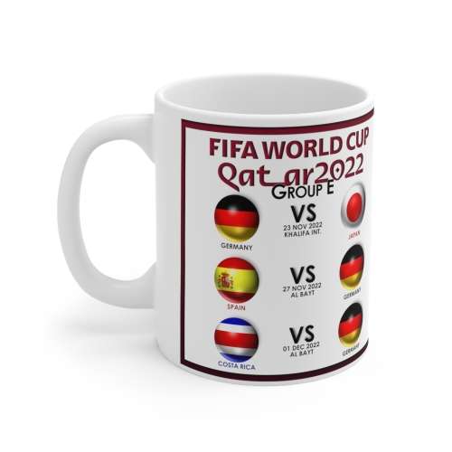 GERMANY 2022 Soccer World Cup Mug, White (GROUP STAGES)