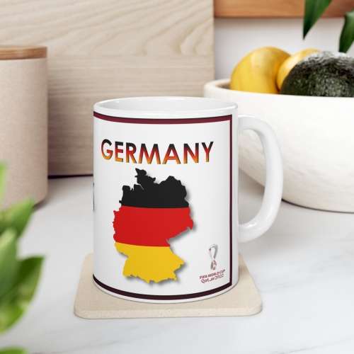 GERMANY 2022 Soccer World Cup Mug, White (GROUP STAGES)