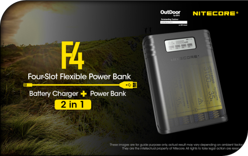 NITECORE F4 Charger / Power Bank + Micro USB Cable