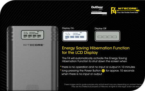 NITECORE F4 Charger / Power Bank + Micro USB Cable