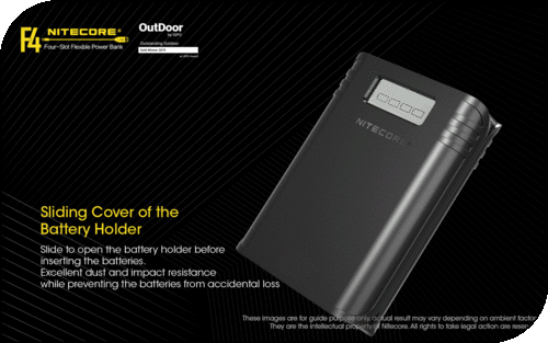 NITECORE F4 Charger / Power Bank + Micro USB Cable