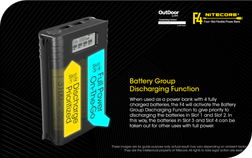 NITECORE F4 Charger / Power Bank + Micro USB Cable